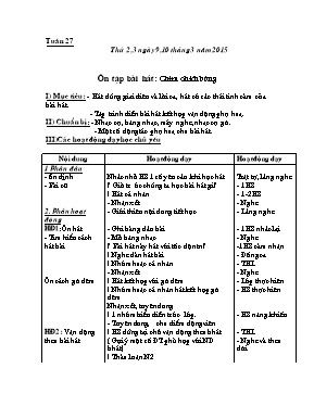 Giáo án Âm nhạc Lớp 2 - Tuần 27